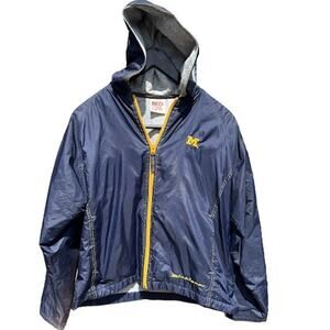 Michigan Wolverines Blue Yellow Cotton Lined hooded Jacket Size Youth Medium